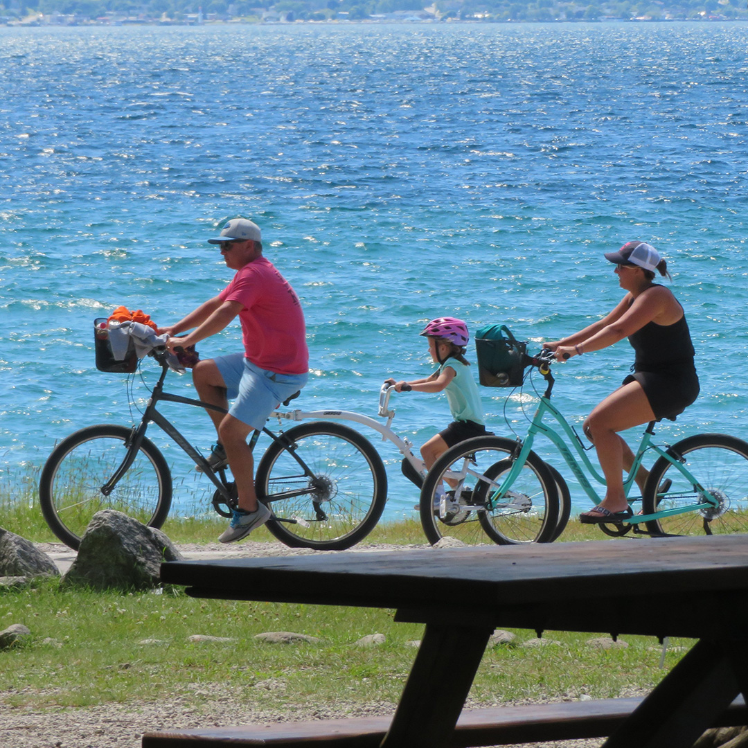 Bikers on mackinac isalnd